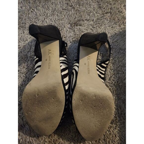 Anne Klein High Heels - Akevanston - Zebra Print, sling back 9M - Picture 12 of 14
